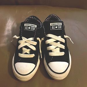 Little Boys 11 black Converse All Star  low top shoes